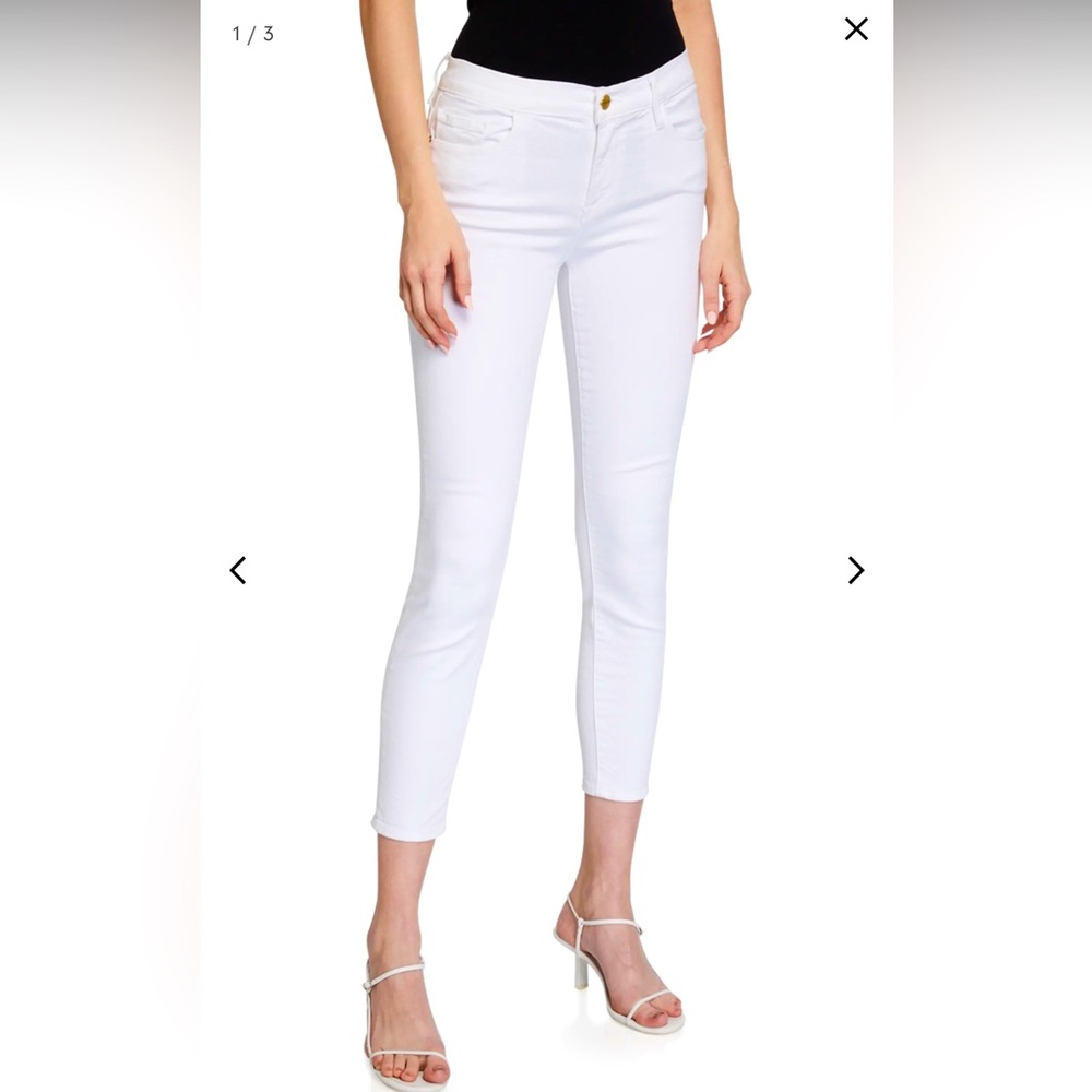 Frame Denim White stretch skinny jeans 👖